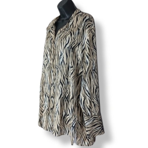 Jessica plus black gold shirt Size 2X - Picture 2 of 10